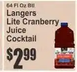 Key Food Langers Lite Cranberry Juice Cocktail offer