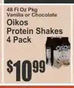 Key Food Oikos Protein Shakes 4 Pack offer