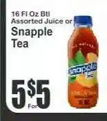 Key Food Snapple Tea offer