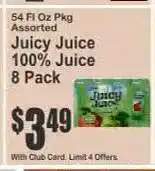 Key Food Juicy Juice 100% Juice 8-Pack offer