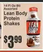 Key Food Lean Body Protein Shakes offer