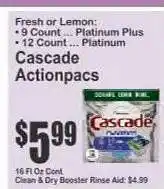 Key Food Cascade Actionpacs offer