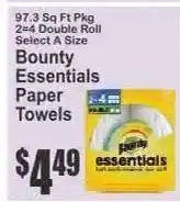 Key Food Bounty Essentials Paper Towels offer