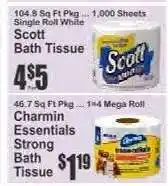 Key Food Charmin Essentials Strong Bath Tissue offer