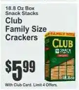 Key Food Club Family Size Crackers offer