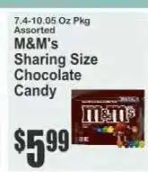 Key Food M&M's Sharing Size Chocolate Candy offer