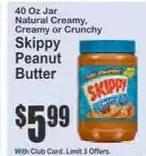 Key Food Skippy Peanut Butter offer