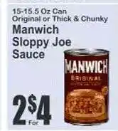 Key Food Manwich sloppy joe sauce offer