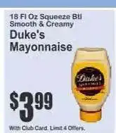 Key Food Duke's Mayonnaise offer