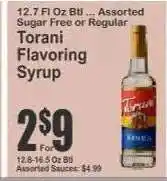 Key Food Torani Flavoring Syrup offer
