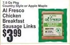 Key Food Al Fresco Chicken Breakfast Sausage Links offer