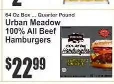 Key Food Urban Meadow 100% All Beef Hamburgers offer