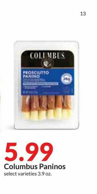 Hy-Vee Columbus Paninos offer