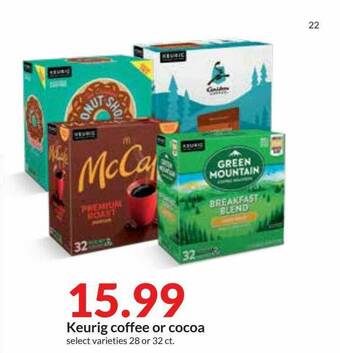 Hy-Vee Keurig Coffee Or Cocoa offer