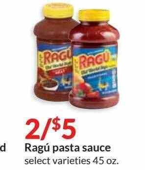 Hy-Vee Ragú Pasta Sauce offer