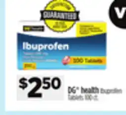 Dollar General DG health Ibuprofen Tablets offer