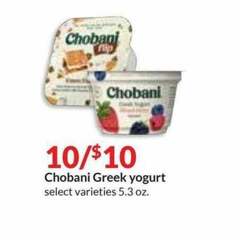 Hy-Vee Chobani Greek Yogurt offer