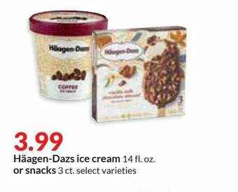Hy-Vee Häagen-Dazs Ice Cream Or Snacks offer