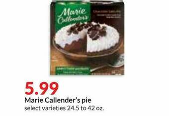 Hy-Vee Marie Callender's Pie offer