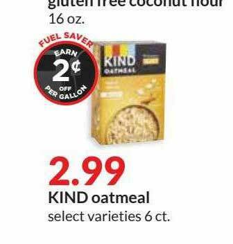 Hy-Vee Kind Oatmeal offer