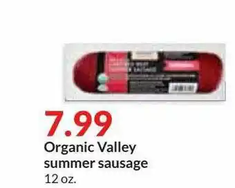 Hy-Vee Organic Valley Summer Sausage offer