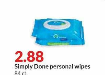 Hy-Vee Simply Done Personal Wipes offer