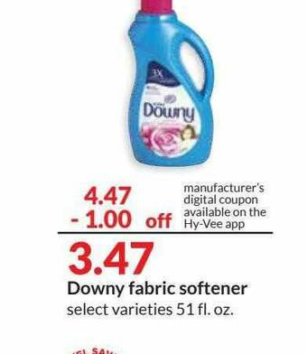 Hy-Vee Downy Fabric Softener offer