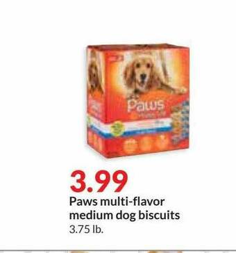 Hy-Vee Paws Multi-Flavor Medium Dog Biscuits offer