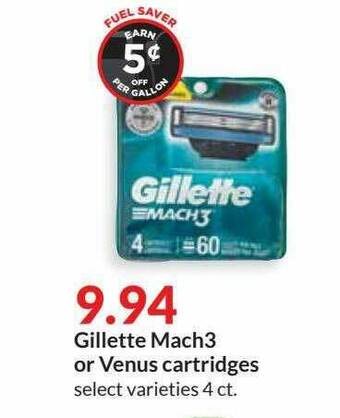 Hy-Vee Gillette Mach3 Or Venus Cartridges offer