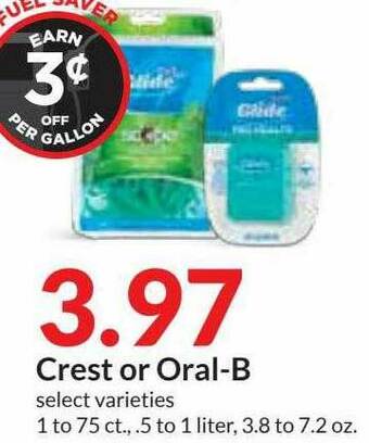 Hy-Vee Crest Or Oral-B offer