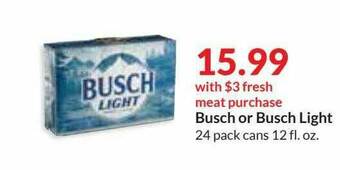 Hy-Vee Busch Or Busch Light offer