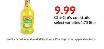 Hy-Vee Chi-Chi's Cocktails offer