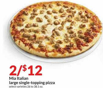 Hy-Vee Mia Italian Large Single-Topping Pizza offer
