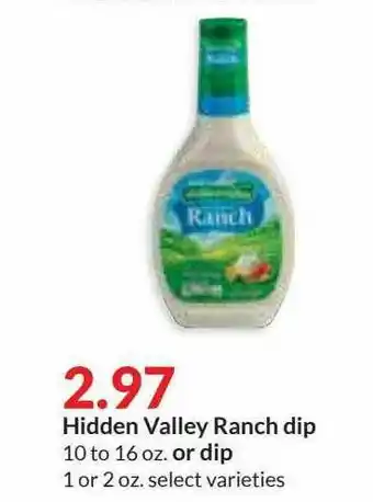 Hy-Vee Hidden Valley Ranch Dip Or Dip offer