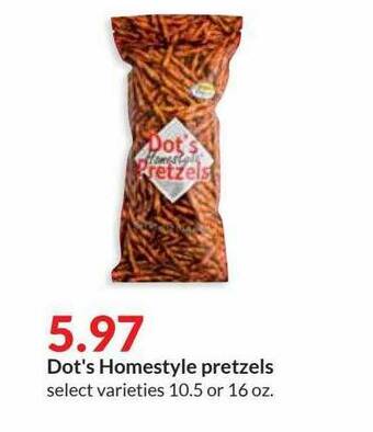 Hy-Vee Dot's Homestyle Pretzels offer
