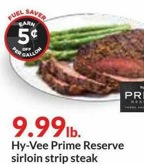 Hy-Vee Hy-Vee Prime Reserve Sirloin Strip Steak offer