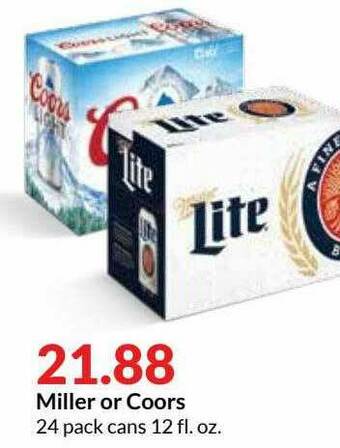 Hy-Vee Miller Or Coors offer