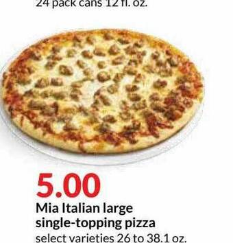 Hy-Vee Mia Italian Large Single-Topping Pizza offer
