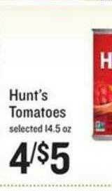 Lowes Foods Hunt's Tomatoes offer