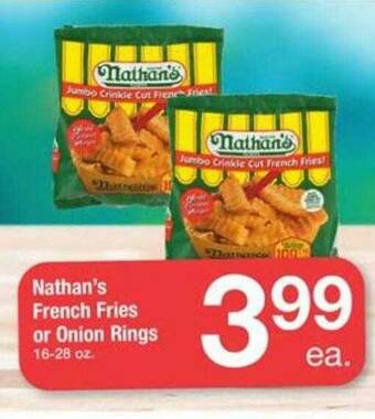 ACME Nathan's French Fries Or Onion Rings offer