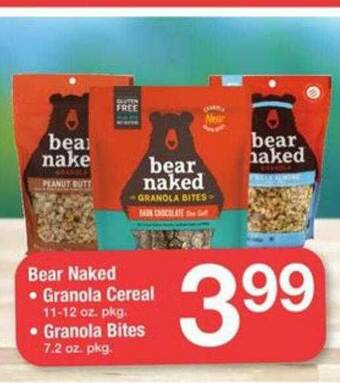 ACME Bear Naked Granola Cereal, Granola Bites offer