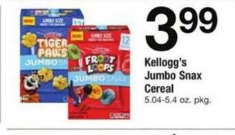 ACME Kellogg's Jumbo Snax Cereal offer