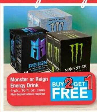 ACME Monster Or Reign Energy Drink offer