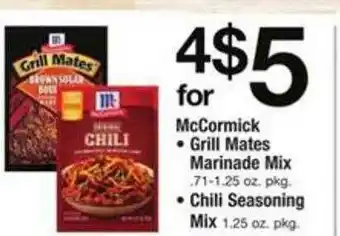 ACME McCormick Grill Mates Marinade Mix, Chili Seasoning Mix offer