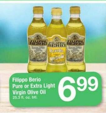 ACME Filippo Berio Pure Or Extra Light Virgin Olive Oil offer