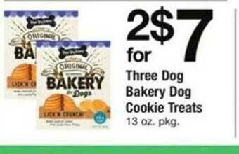 ACME Three Dog Bakery Dog Cookie Treats offer