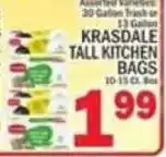 C Town Krasdale tall kitchen bags offer