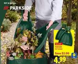Lidl PARKSIDE leaf scoops offer