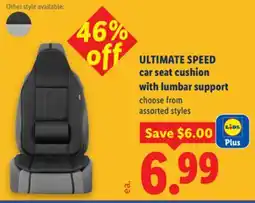 Lidl ULTIMATE SPEED car seat cushion with lumbar support offer