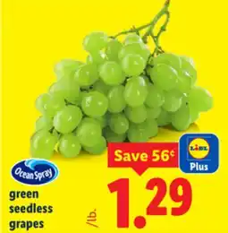 Lidl green seedless grapes offer